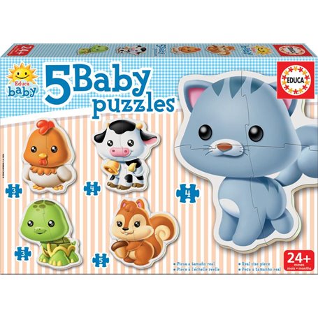 Baby puzzles les animaux commun