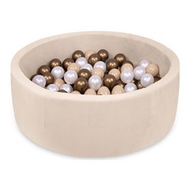 Piscine premium à balles 200 pcs Beige