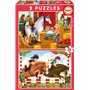 2 puzzles de 48 pieces chevaux