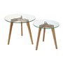 2 Tables basses rondes en verre