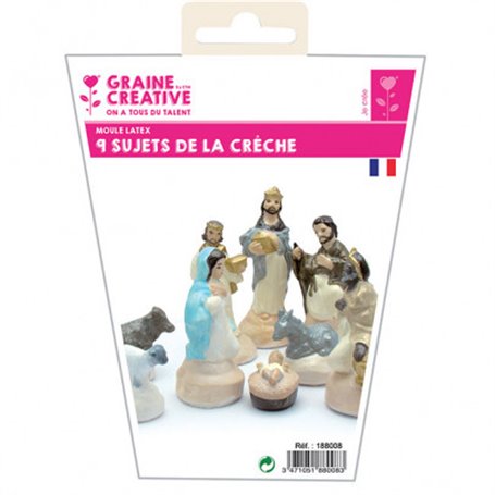 Moule Latex Lot de 9 sujets de crèche