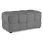 Tabouret Banc Rembourre Gris 2 Places