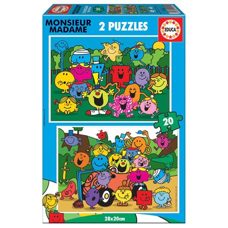 Puzzle 2 x 20 - Monsieur Madame