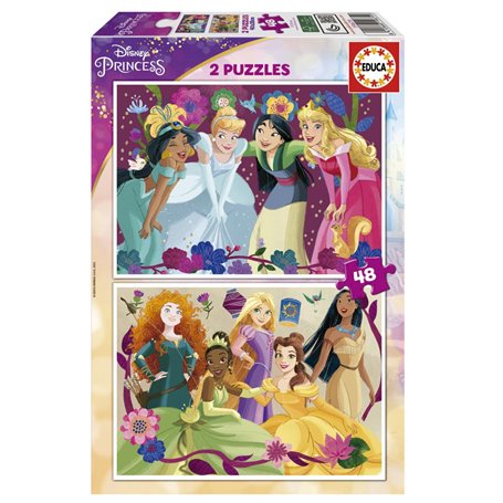 Puzzle 2 x 48 - Princesses disney