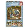 4 Puzzles Progressif Contes de la foret -