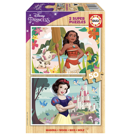 Puzzle disney Vaiana -Blanche neige - 2 X 50 pcs