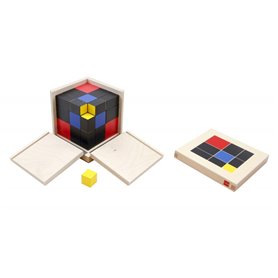 Jeu d'apprentissage algébre - Cube trinôme - jeu Montessori