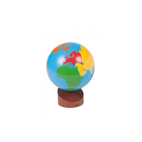 Globe des continents : coloré - jeu Montessori