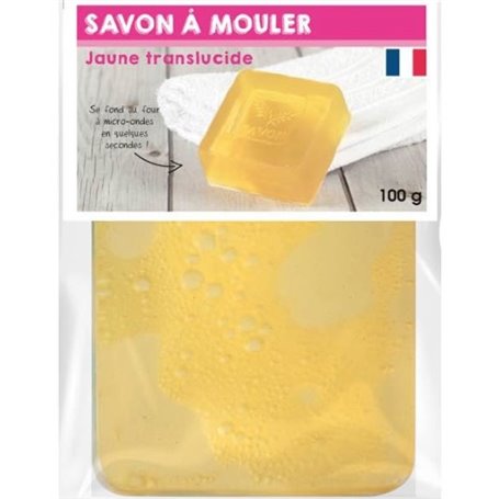 Pain de savon 100 g translucide jaune