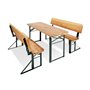 Ensemble Table et bancs avec dossier Pinolino Sepp L 110 x P 35 x H 59