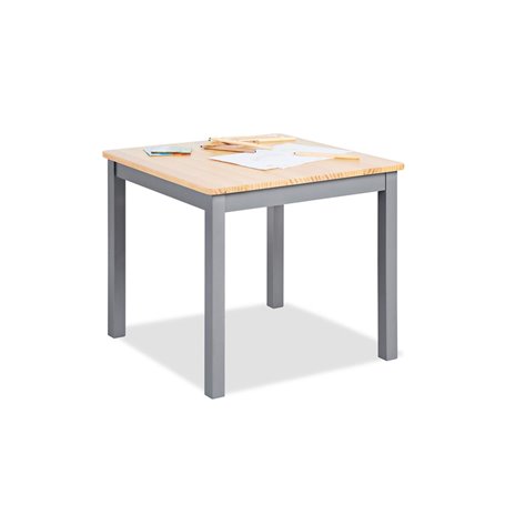 Table enfant Fenna gris naturel 57x57cm