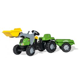 Rolly Toys Tracteur a pedales + remorque rollyKid-X