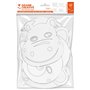 Sachet de 6 masques plats carton - petits animaux