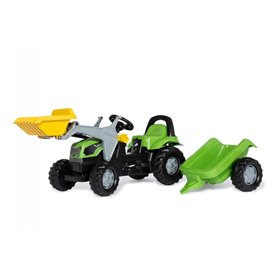 Rolly Toys Tracteur a pedales + remorque rollyKid Deutz-Fahr 5115 G TB