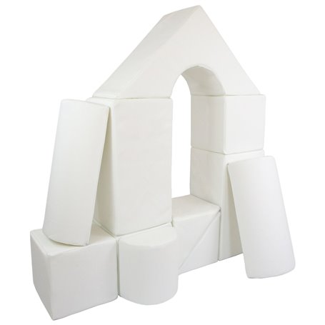 Set de 11 blocs en mousse pour le jeu blanc