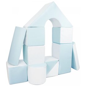 Set de 11 blocs en mousse pour le jeu blanc