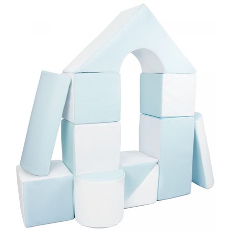 Set de 11 blocs en mousse pour le jeu blanc