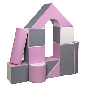 Set de 11 blocs en mousse pour le jeu blanc