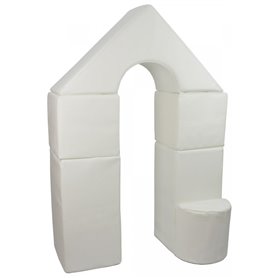 Petit Château - Lot de 11 blocs en mousse pour le jeu blanc