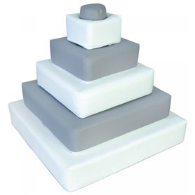 Pyramide- lot de 6 gros blocs blanc