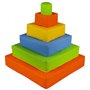 Pyramide- lot de 6 gros blocs bleu