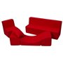 Ensemble de meubles enfant: fauteuil+canapé+ chaise longue rouge