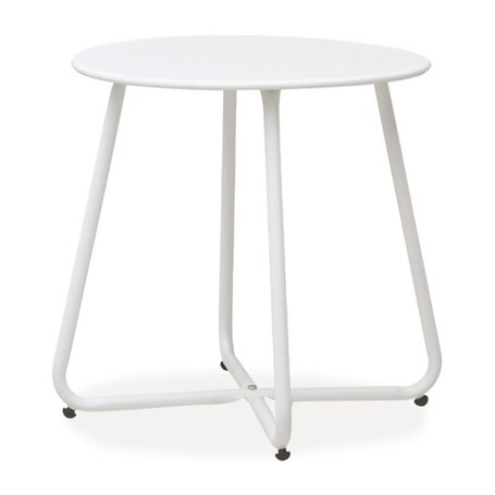 Table ronde métal - couleur blanc