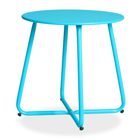 Table ronde métal - couleur bleu