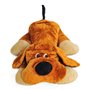 Grand chien en peluche allongé 110cm marron