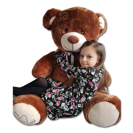 Nounours en peluche énorme Teddy Bear 75+85 marron