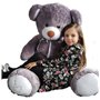 Nounours en peluche énorme Teddy Bear 75+85 gris