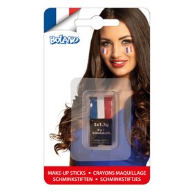 Stick maquillage supporter bleu blanc rouge