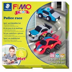 Kit Fimo Kids Course de police