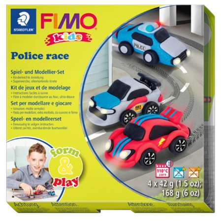 Kit Fimo Kids Course de police