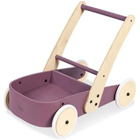 Pinolino FIETE Chariot de marche bois massif  hêtre laqué violet et clair