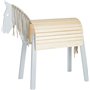 cheval bois naturel - couleur gris