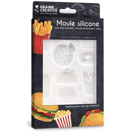 Moule en silicone 20x13 cm Junk food