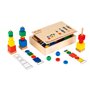 Jeu de formes et couleurs - construire les tours - jeu Montessori