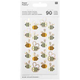 Autocollants Abeilles - 4 feuilles