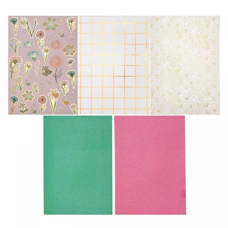 Bloc de papier a motifs floral - Flower Power