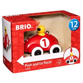 Brio 30226 Voiture de course push and go rouge