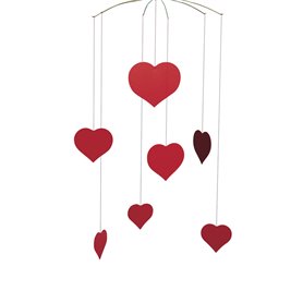 Flensted Mobiles Coeurs rouges