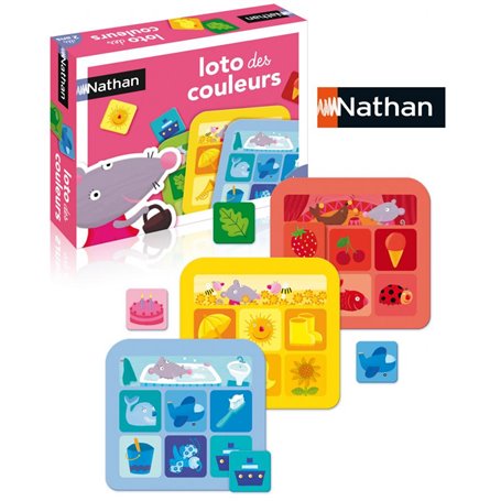 Nathan Loto des couleurs Jeu de cartes Assortiments