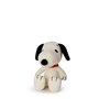 Snoopy assis en velours cotele creme 12 cm