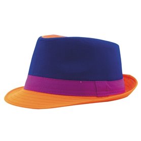 Chapeau Trilby Neon Bleu