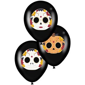 Sachet de 6 ballons Dias de los muertos