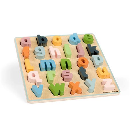Puzzle encastrement alphabet minuscules en Bois