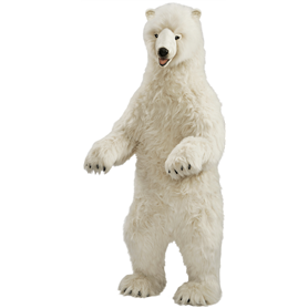 Hansa peluche Geante Ours Polaire Dresse 150 cm H et 65 cm L