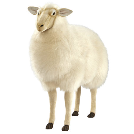 Hansa Peluche Geante Mouton Ecru 90 cm H 100 cm L