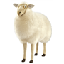 Hansa Peluche Geante Mouton Ecru 90 cm H 100 cm L